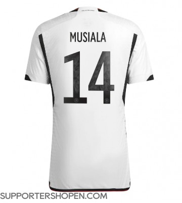 Tyskland Jamal Musiala #14 Hemma Matchtröja VM 2022 Kortärmad